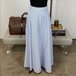 seersucker maxi skirt
